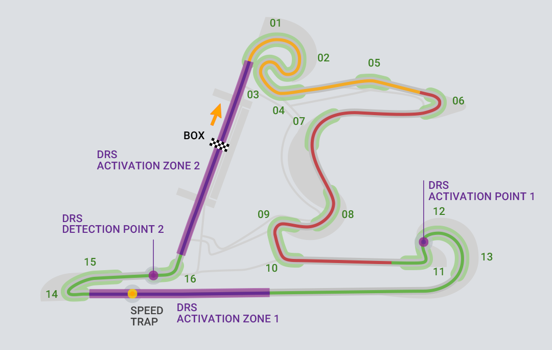 Formula 1 2024 - China GP map